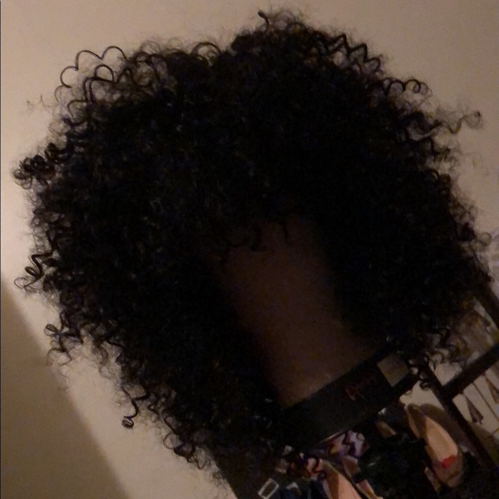 100% human hair kinky curl wig
